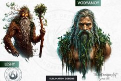 Slavic clipart set, Eastern European mythology, baba yaga Product Image 7