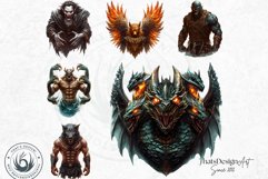 Slavic clipart set, Eastern European mythology, baba yaga Product Image 9