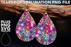 Leopard Print Elegance: Sparkling Teardrop Charm Product Image 1