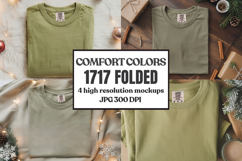 Comfort Colors 1717 Christmas Folded T-Shirt Mockup Product Image 1