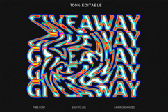 Giveaway Liquid Warped Text Effect Design Asset Product Image 1