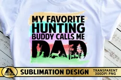 Fathers Day Sublimation Dad PNG Watercolor Hunting Dad Quote Product Image 2