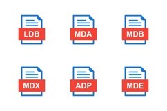 Set Of File Formats Icons Product Image 1