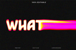 What Neon Light Streak Text Effect Design Template Product Image 1