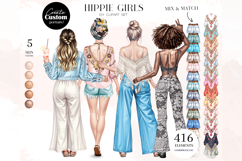 Hippie Girls Clipart Portrait Creator Product Image 1
