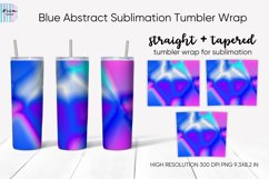 Blue Abstract Tumbler Sublimation Wrap 20 Oz Skinny Tumbler Product Image 1