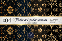 Indian Floral Mandala Pattern Digital paper | Traditional Product Image 1