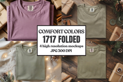 Comfort Colors 1717 Christmas Folded T-Shirt Mockup Product Image 1