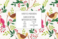 Naive Meadow. Watercolor patterns Product Image 2