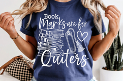 Bookmarks Are For Quitters PNG Funny Book Lover Reading Product Image 4