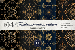 Indian Floral Mandala Pattern Digital paper | Traditional Product Image 1