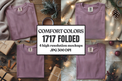 Comfort Colors 1717 Christmas Folded T-Shirt Mockup Product Image 1