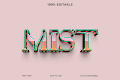 Mist 3D Glassy Text Effect Editable Template Product Image 1