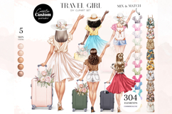 Travel Girl Clipart Portrait Creator Product Image 1