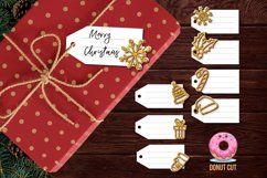 Christmas gift Wooden tags SVG laser cut files for Glowforge Product Image 1