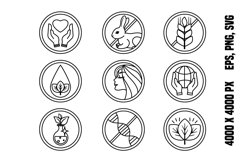 Icons for Natural and Organic Cosmetics Product Image 1