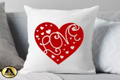 Valentines SVG Love Heart SVG Heart with Love Quote SVG Product Image 3