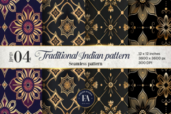 Indian Floral Mandala Pattern Digital paper | Traditional Product Image 1