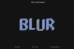 Blur Motion Striped Text Effect Design Template Product Image 1