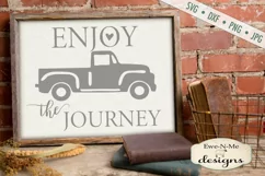 Enjoy The Journey Old Vintage Truck SVG DXF Files Product Image 1