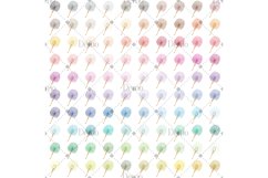 100 Hand Painted Watercolor Handy Feather Fan Clip Arts Product Image 4