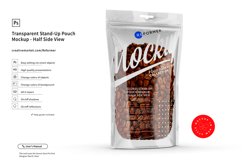 Transparent Stand-Up Pouch Mockup - Half Side View Product Image 1