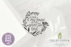 Christian SVG, Farmhouse Sign SVG, As For Me and My House Product Image 2