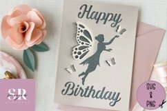 3d Fairy birthday card| Paper cutting | birthday card svg Product Image 3