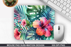 Flowers Mouse Pad Sublimation, Spring Mouse Pad PNG Design Product Image 1