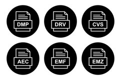 Set Of File Formats Icons Product Image 1