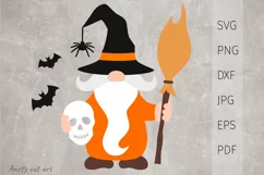 Halloween gnome svg cut file. Gnome png. Product Image 2