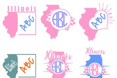 Illinois Monograms SVG, JPG, PNG, DWG, CDR, EPS, AI Product Image 2