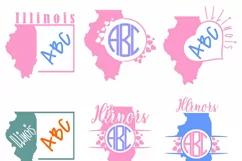 Illinois Monograms SVG, JPG, PNG, DWG, CDR, EPS, AI Product Image 2