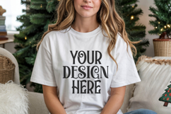 Christmas Gildan 18000 White Crewneck Sweatshirt Mockup Product Image 1