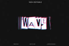 Wave Distorted Glitch Text Effect Design Template Product Image 1