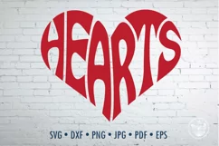Hearts Cut File | Heart Word Art Product Image 1