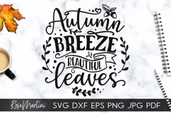 Autumn Breeze Beautiful Leaves SVG PNG Fall SVG Autumn Product Image 4