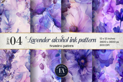 Lavender Alcohol Ink Seamless |Emerald Texture Digital Paper Product Image 1