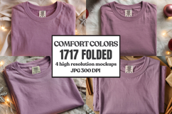 Comfort Colors 1717 Christmas Folded T-Shirt Mockup Product Image 1