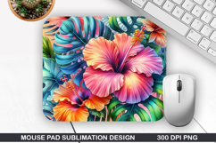 Flowers Mouse Pad Sublimation, Spring Mouse Pad PNG Design Product Image 1