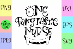 One fangtastic nurse svg, nurse halloween svg Product Image 2