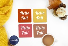 Thanksgiving 4 Coaster Mockup PSD, 4 Coasters set mockup Product Image 8