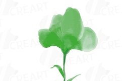 Green leaves and branches watercolor clip art pack, hand painted leafs collection. PNG, jpg, svg, vector illustrator &amp; corel files included Product Image 11