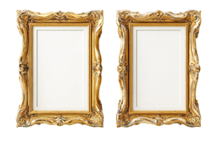 vintage golden picture frame PNG file transparent Product Image 1