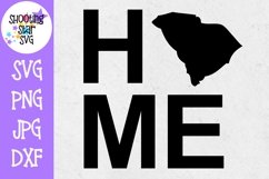 South Carolina US State with HOME - 50 States SVG Product Image 1