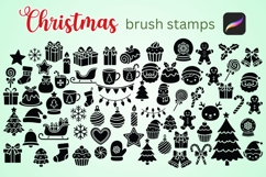 140 Christmas Procreate Brush Set Product Image 3