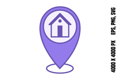 Colored Location Mark Icon Product Image 1