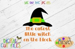 Cutest little witch on the block SVG, DXF, Ai, PNG Product Image 1