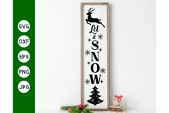 Christmas Porch Sign SVG, Let it snow SVG, Christmas Svg, Product Image 1
