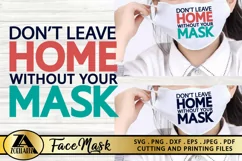Mask SVG PNG EPS DXF Face Mask SVG Mask Design SVG Cut File Product Image 1